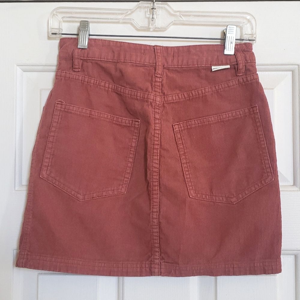 BILLABONG Good Life Rust Orange Corduroy Button Front Mini Skirt Size 2 / 25 - Picture 5 of 14